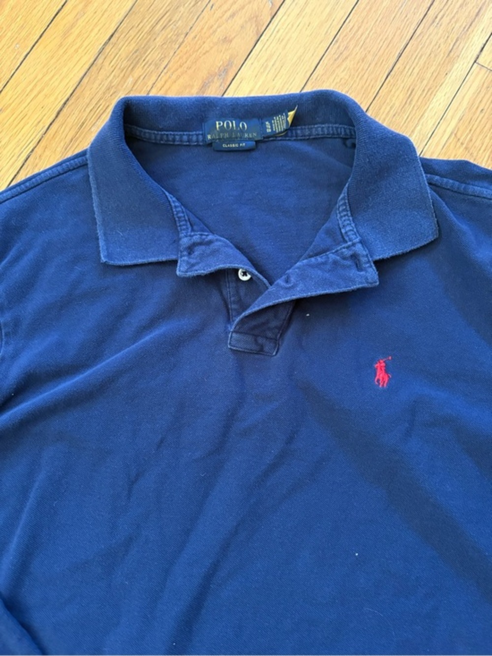 Polo Ralph Lauren Blue Long Sleeve Pony Logo Polo Shirt XL